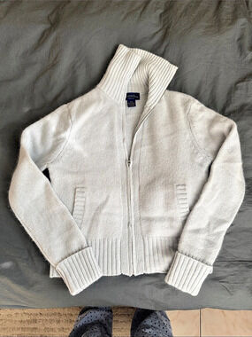 Charter Club Baby Blue Zip Front Sweater